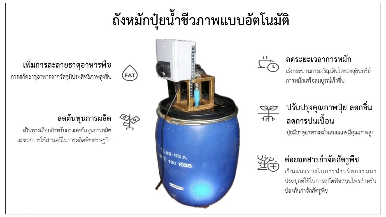 ถังหมักปุ๋ยน้ำชีวภาพแบบอัตโนมัติ 