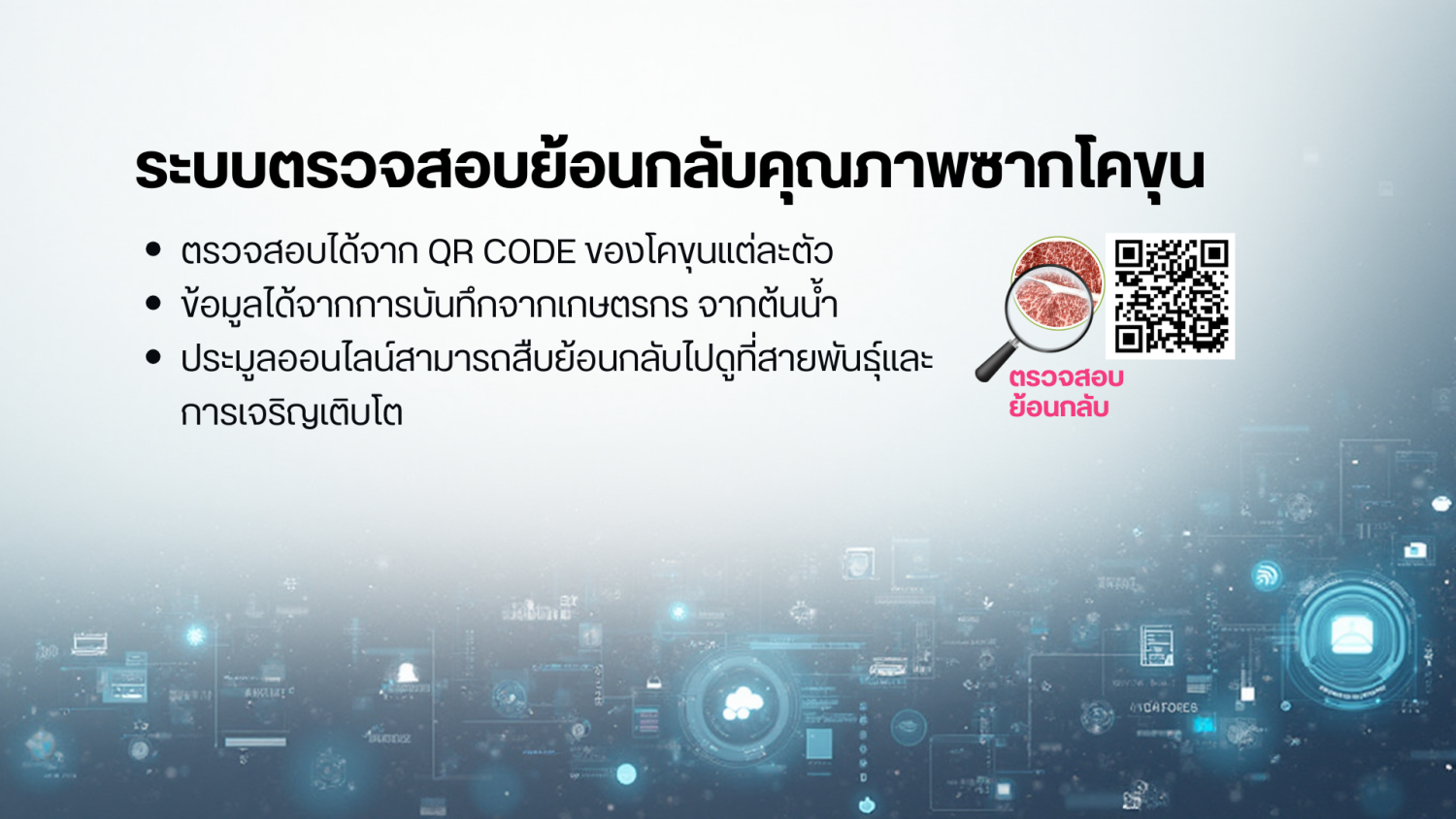 ระบบตรวจสอบย้อนกลับคุณภาพซากโคขุน