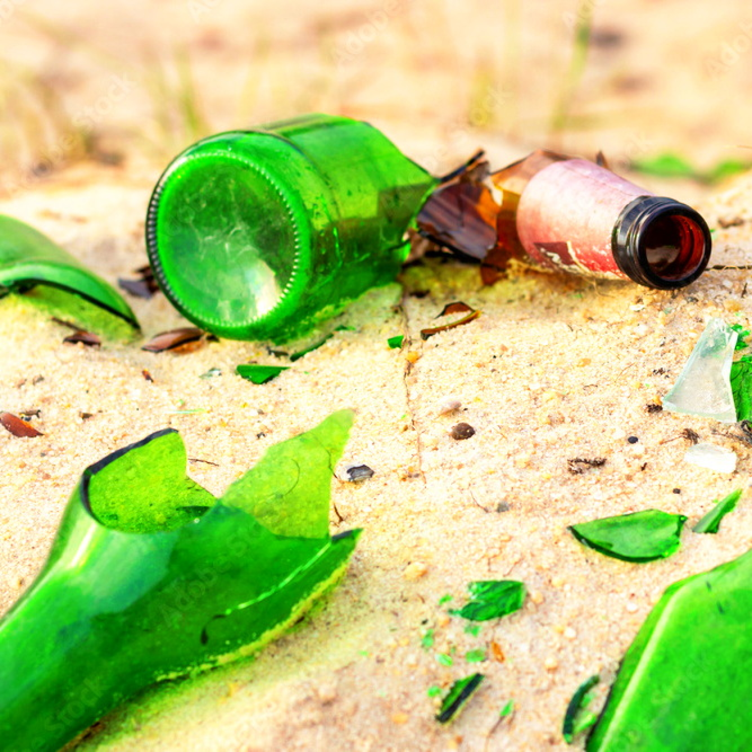 กระบวนการผลิตแก้วโดยใช้ขยะแก้วสี