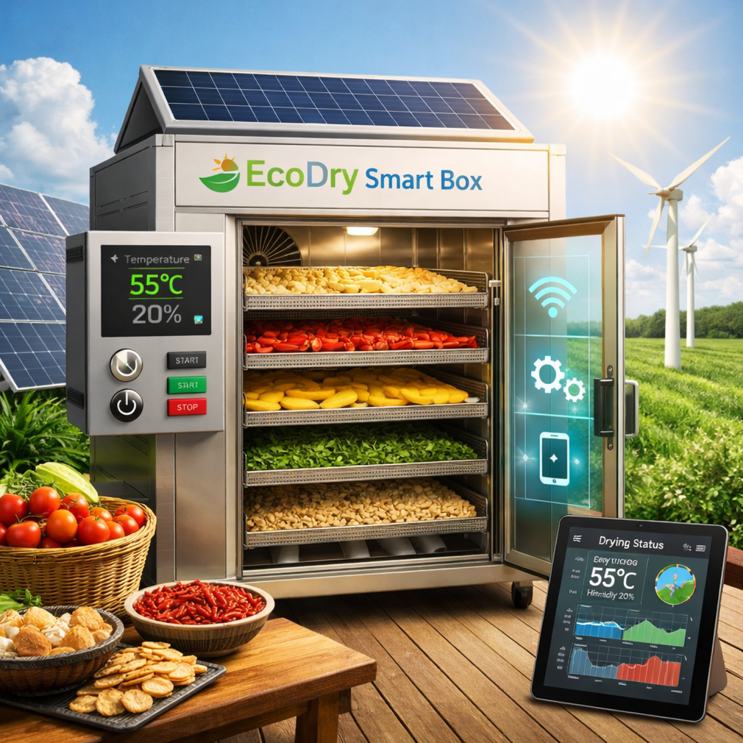 ระบบอบแห้งพืชผลอัจฉริยะพลังงานสะอาด (Dummy Data)