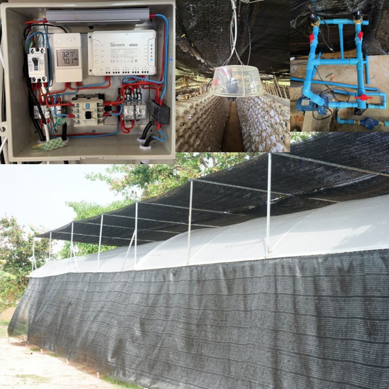 เทคโนโลยีระบบควบคุมอุณหภูมิ–ความชื้นอัตโนมัติ (Smart Farm System)