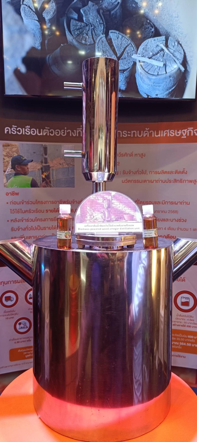 นวัตกรรมชุดกลั่นน้ำส้มควันไม้บริสุทธิ์